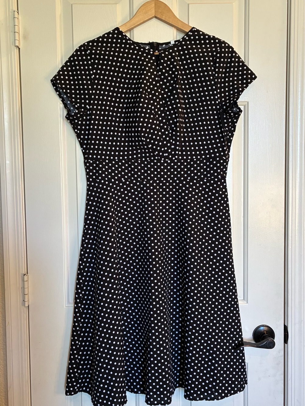 Black & White Polka Dot Midi Dress